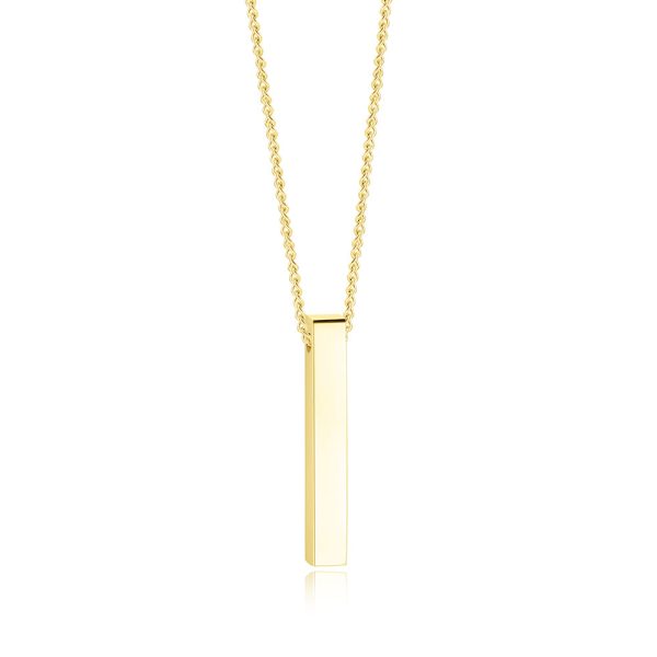 Pillar Necklace with Engraving