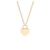 Initials Heart Pendant Necklace