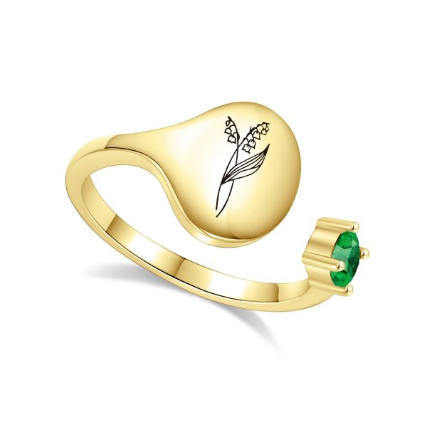 may-gold_97bb5bef-0c0b-4b90-b72c-1142572aa676.jpg Birth Month Flower and Birthstone Ring