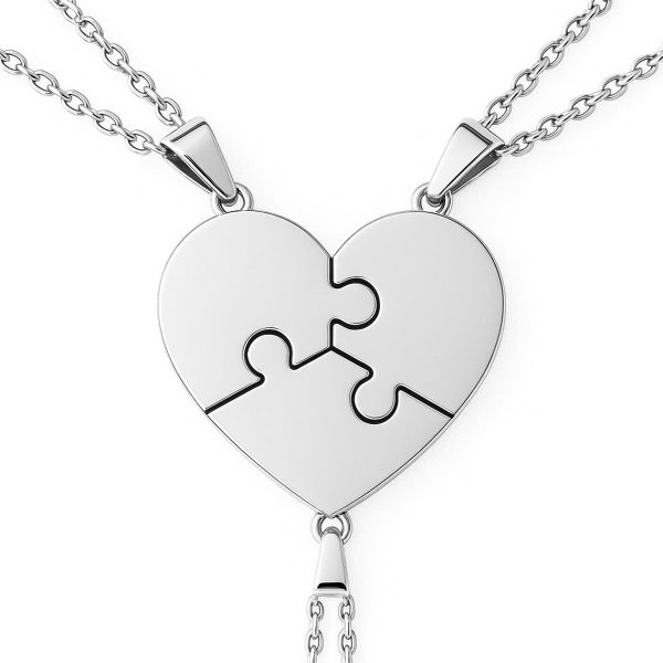 Custom Puzzle Heart Necklace