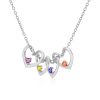 Custom Birthstone Hearts Necklace