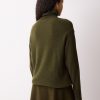Wool Blend Cocoon Turtle Neck Jumper | Khaki