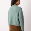 Fleecy Knit Crop Jumper | Blue