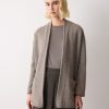 Wool Blend Relaxed Cardigan | Taupe