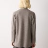 Wool Blend Relaxed Cardigan | Taupe