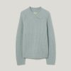 Fishermans Rib Cocoon Jumper | Blue