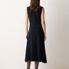 Embellished Knitted Dress | Navy