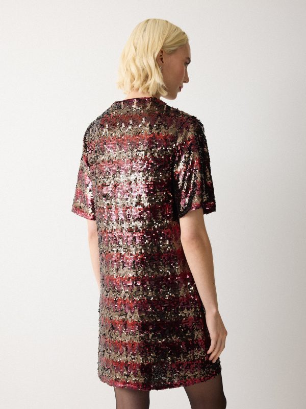 Stripe Sequin Mini Dress | Multi